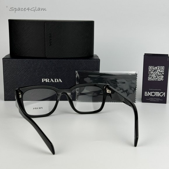 NEW Prada PRA10V 16K101 Black Square Unisex Eyeglasses PR A10V - Picture 5 of 8